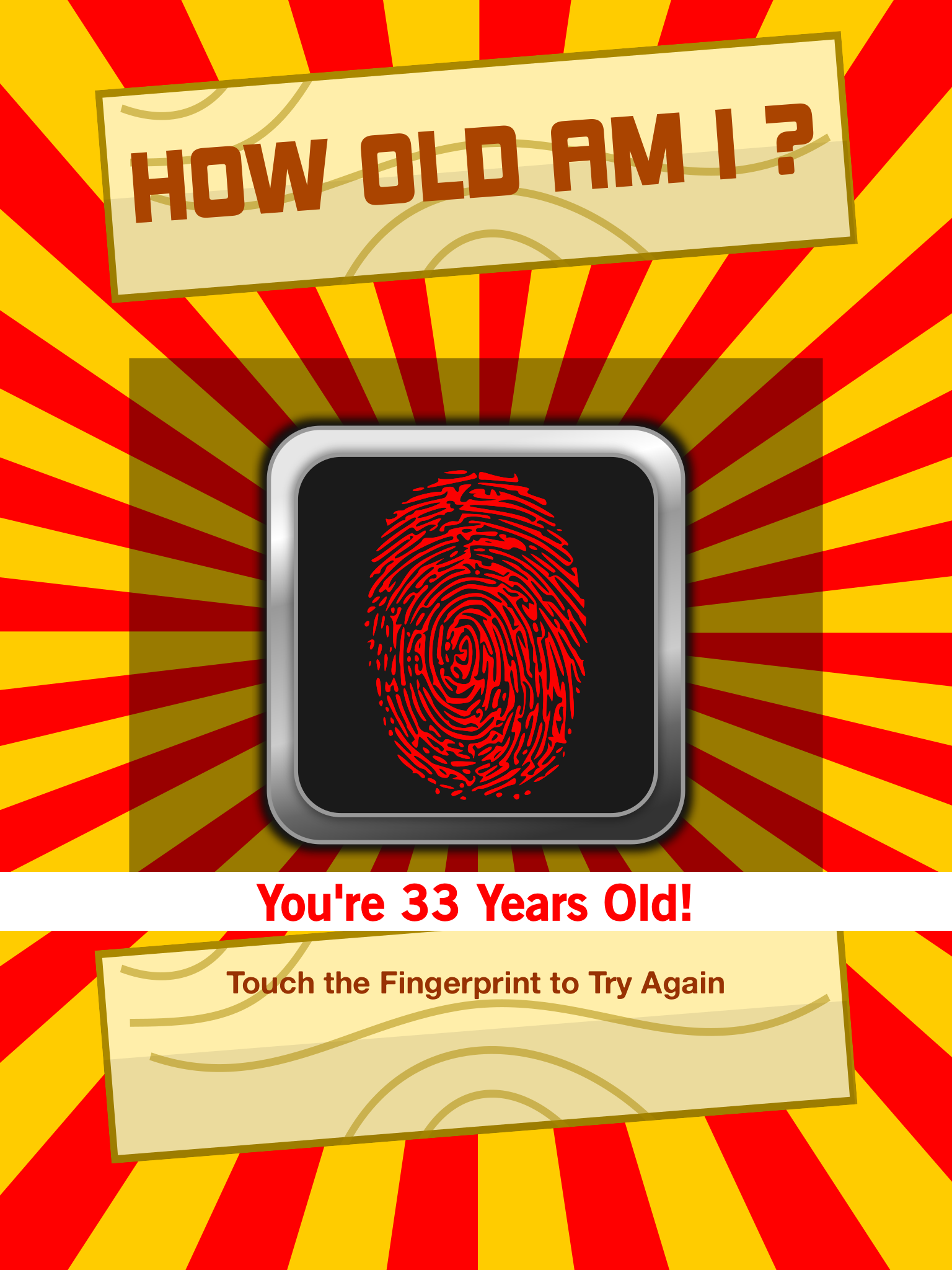 How Old Am I - Age Guess Scanner Fingerprint Touch Test Booth HD +