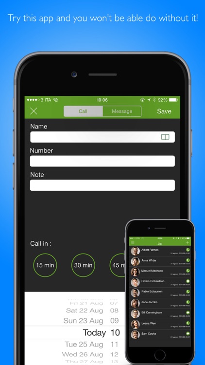 Contacts Call and Message Reminder