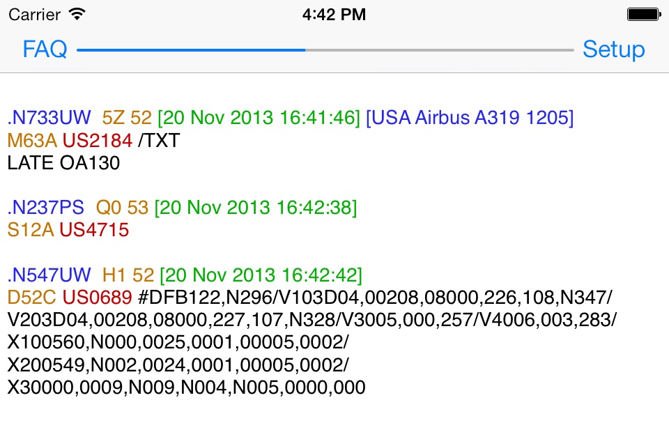 ACARS screenshot 3