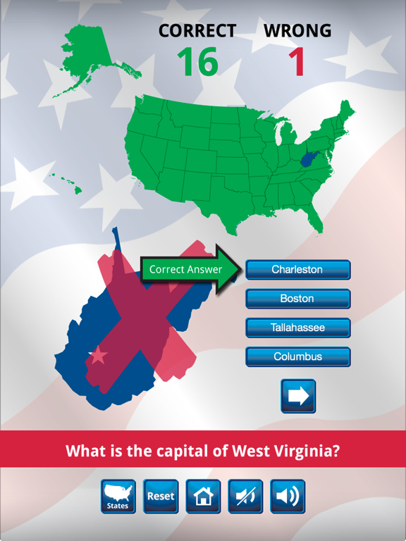 Screenshot #4 for US States and Capitals Quiz : Learning Center
