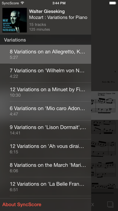 How to cancel & delete Mozart Variations for piano from iphone & ipad 3