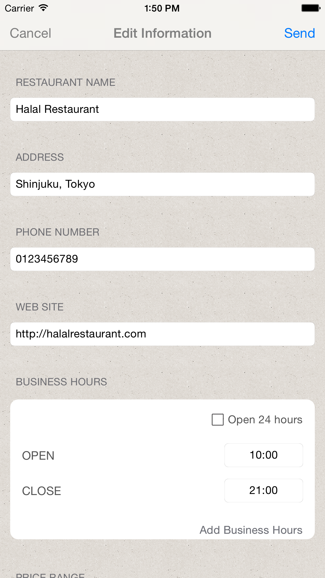 Halal information sharing MAP
