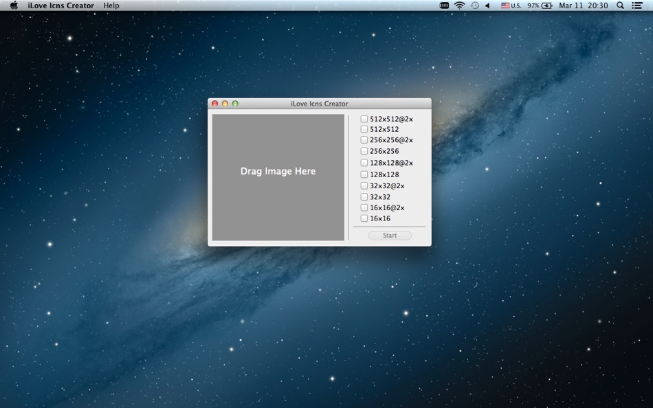 #1. iLove Icns Creator (macOS) 由: 平 吕