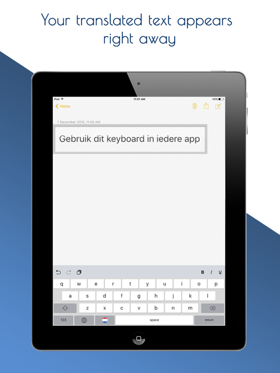 Translator Keyboard iPad screenshot
