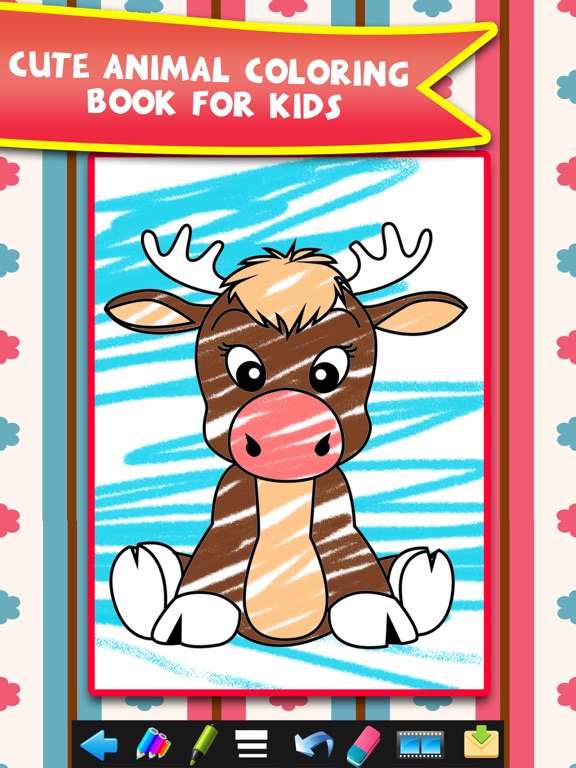 Kids Doodle Drawing Coloring Book - preschool christmas toddler games!! iPad screenshot 1 - Games app