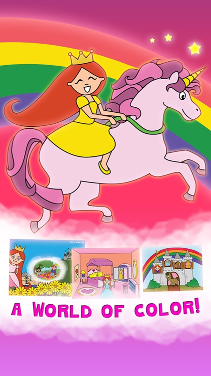 Princess Fairy Tale Coloring Wonderland for Kids and Family Preschool Ultimate Edition screenshot-0