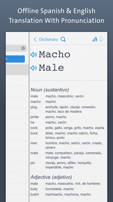 Screenshot #1 pour Spanish Dictionary | Offline Translation With Pronunciation