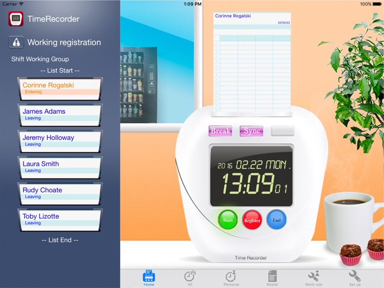 Wa-San Time Recorder Tablet