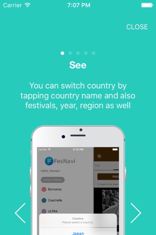 FesNavi - World Music Festival Navigator, Coachella, Glastonbury, Primavera, Fuji Rock, Sonar, Summer Sonic, Wood Stock screenshot 4