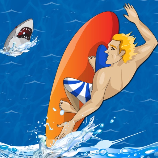 Shark Surfer Icon