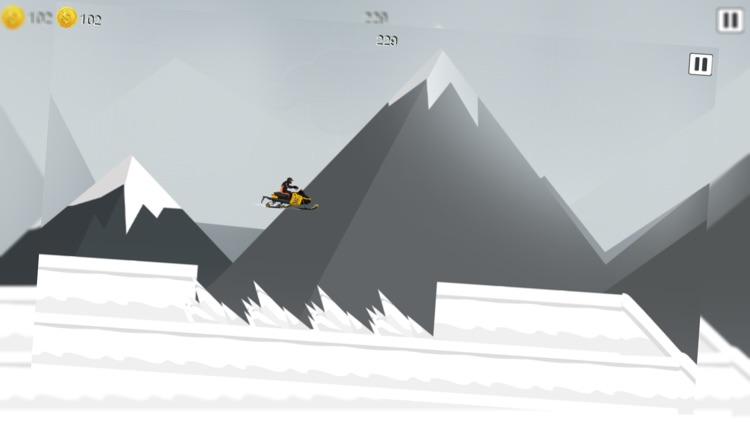 Snowmobile mountain trails hardcore racing Free