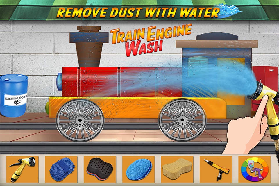 Train Engine Wash : Toddler Train Sim screenshot 2