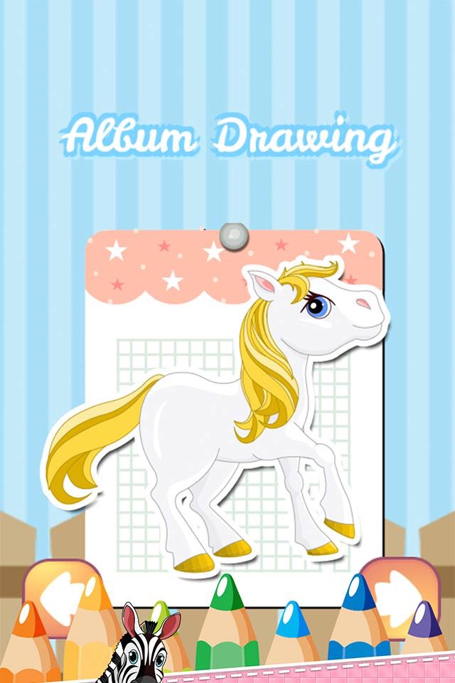 horse coloring book game for kids 2 to 7 years old screenshot 2