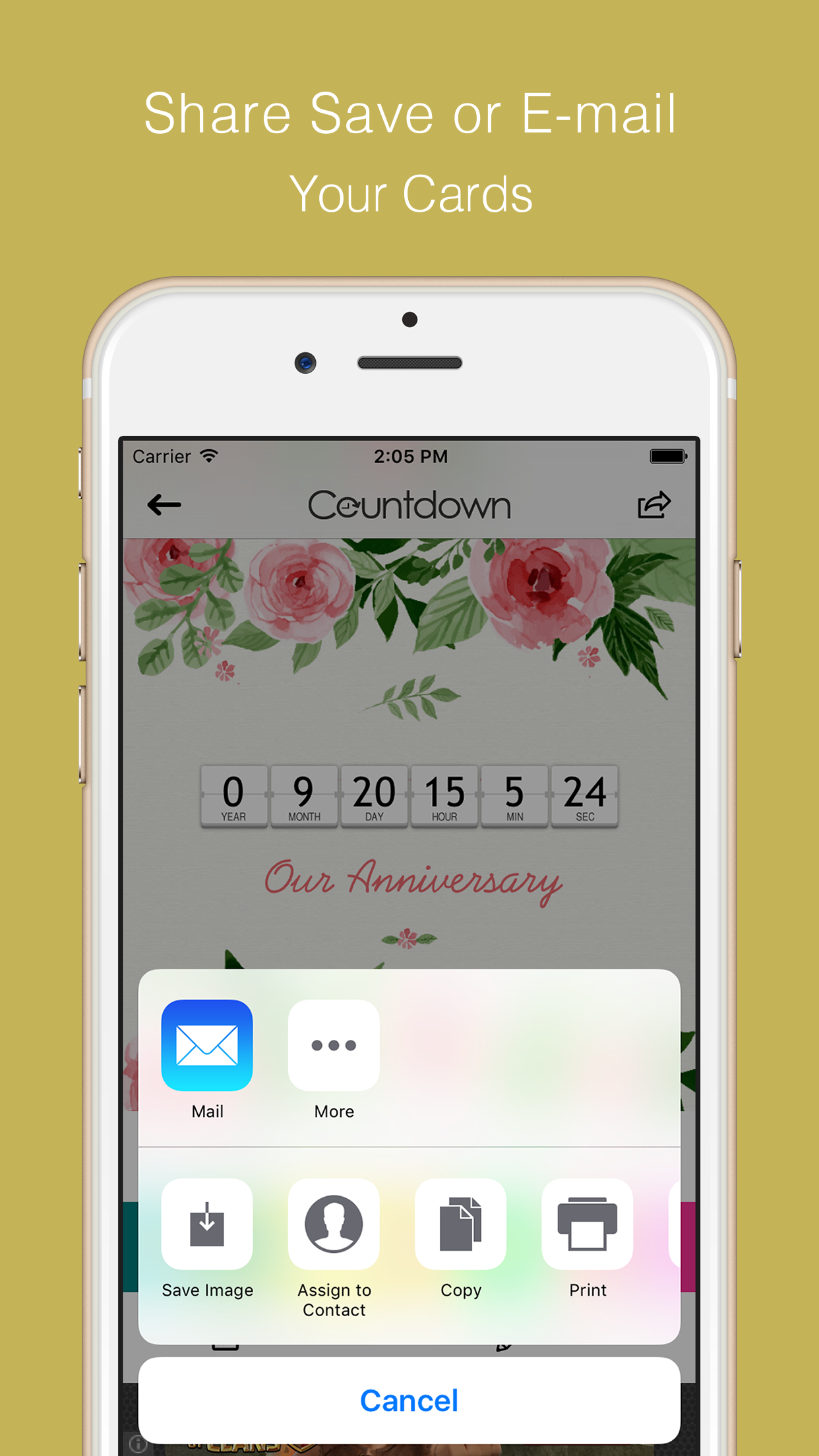 Countdown for Wedding,Vacation,Christmas,Graduation,Baby,Concert,Birthday