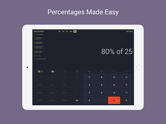 Screenshot #2 for Calcly: Free Universal Calculator for iPad