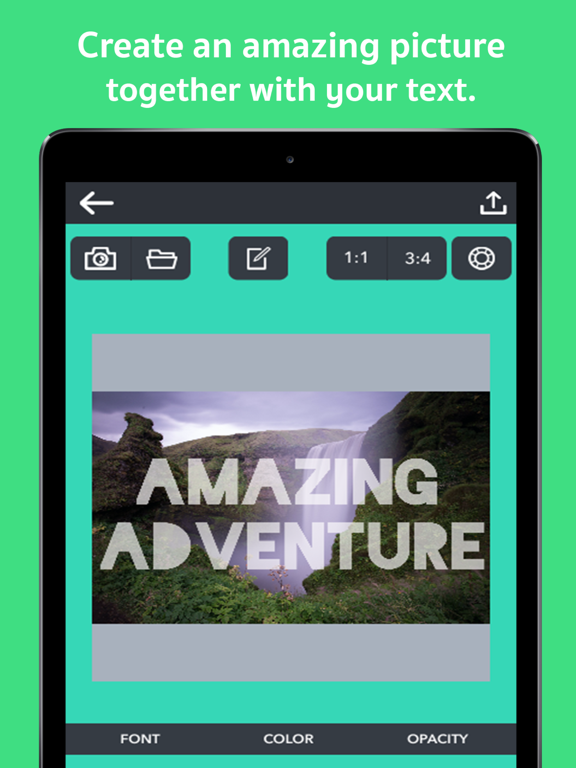Screenshot #4 pour Type on picture.s - add words to pictures, write on photo.s, text and lettering