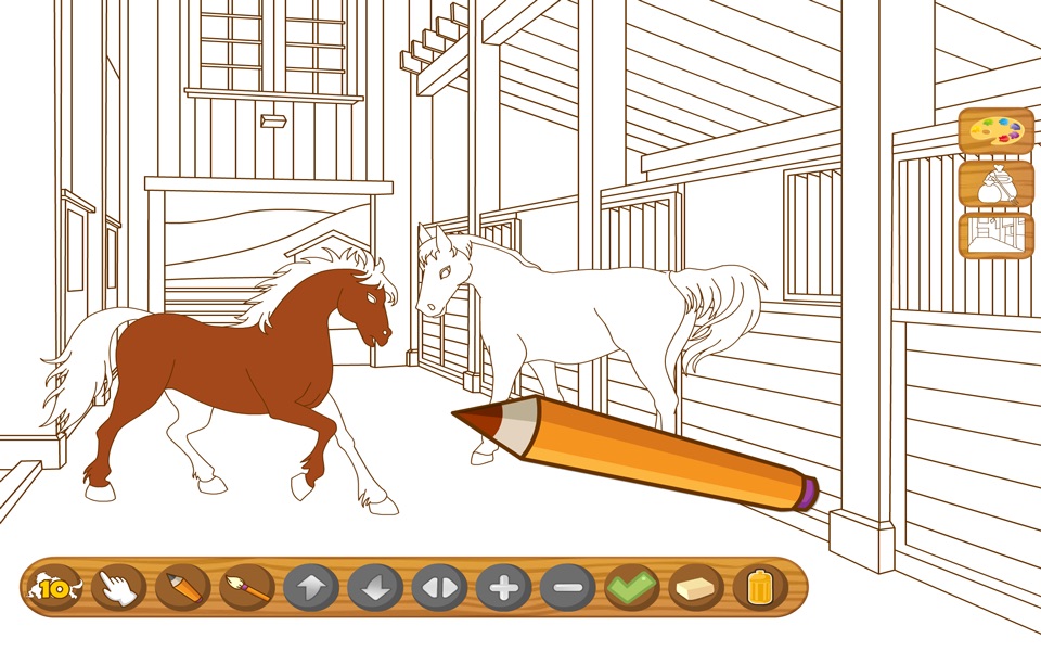 Coloringbook Horses  – Color, design and play with your own little horse and pony screenshot 2