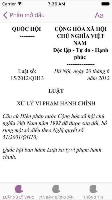 Screenshot #3 pour Luật Xử Lý Vi Phạm Hành Chính 2012