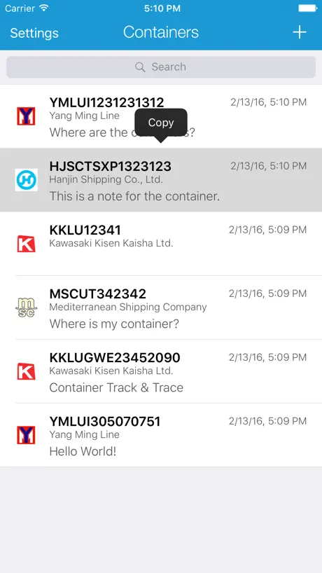 Container Track & Trace
