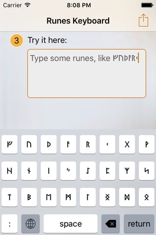 Rune Keyboard: Norse Futhark screenshot 2