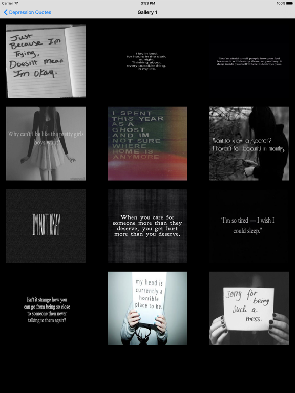 Screenshot #5 pour Depression Quotes: Collection of Depressed Quotes for Sad Moments