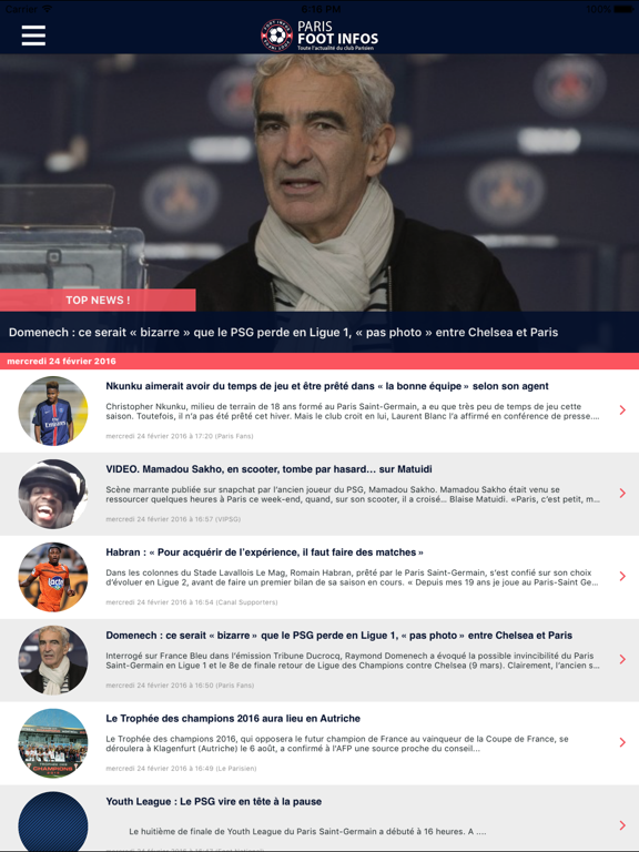 Screenshot #4 pour Paris Foot Infos : Ici c'est toute l'actualité du club parisien - PSG édition