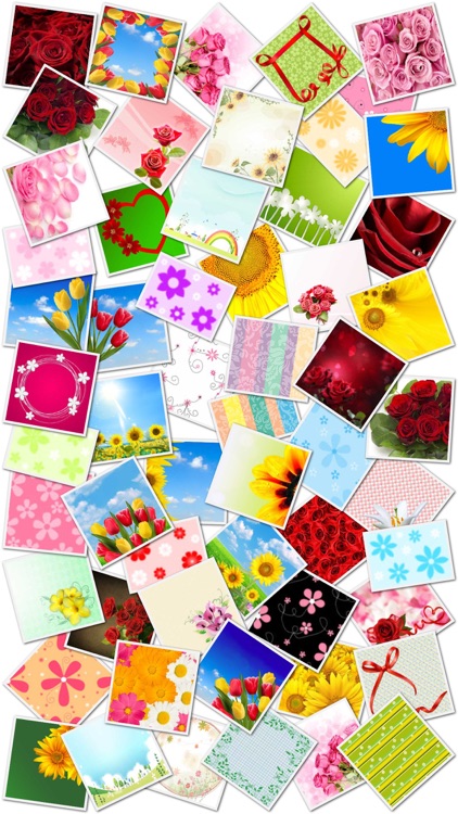 Flower Greeting Frames and Stickers