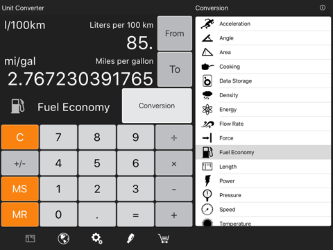 Converter Pro HD Free - Unit & Currency Conversion Calculator iPad screenshot 2 - Productivity app