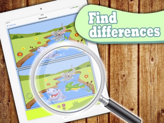 Find the difference: learning game animals iPad screenshot