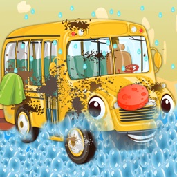 Kids School Bus Washing spa games