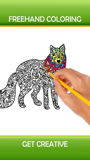 Animal Art Zen Designs - Relaxing Coloring Book for Adults(圖2)-速報App