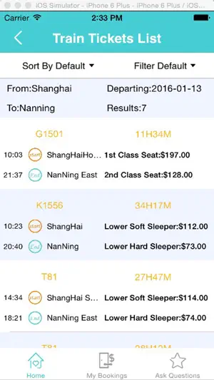 China Train Tickets screenshot 1