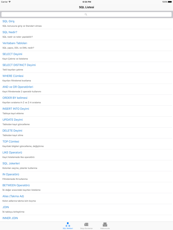 Screenshot #4 pour SQL Rehberi