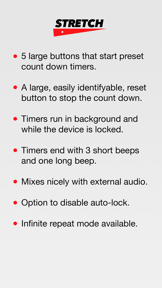 Stretch - A countdown timer for fitness, workout, egg, or anything really screenshot