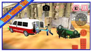 Rescue Ambulance Driver 3d simulator - On duty Paramedic Emergency Parking, City Driving Reckless Racing Adventure screenshot #4 for iPhone