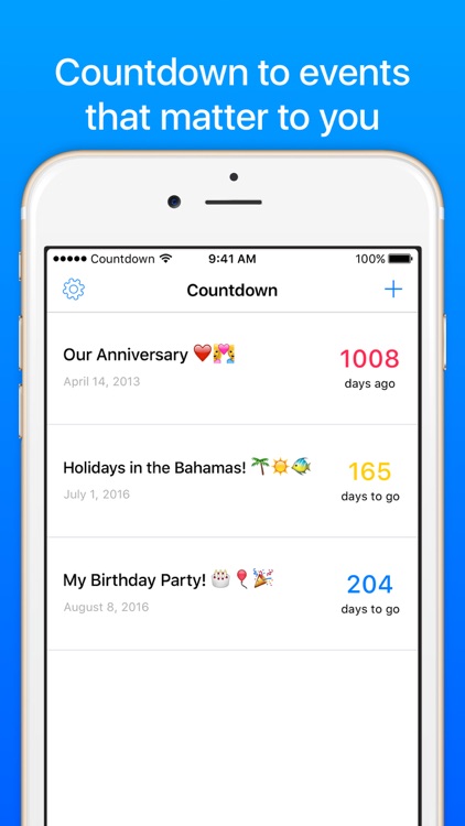Countdown - Count down to events that matter to you