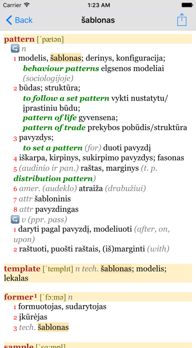 Anglonas - the English-Lithuanian dictionaryのおすすめ画像2