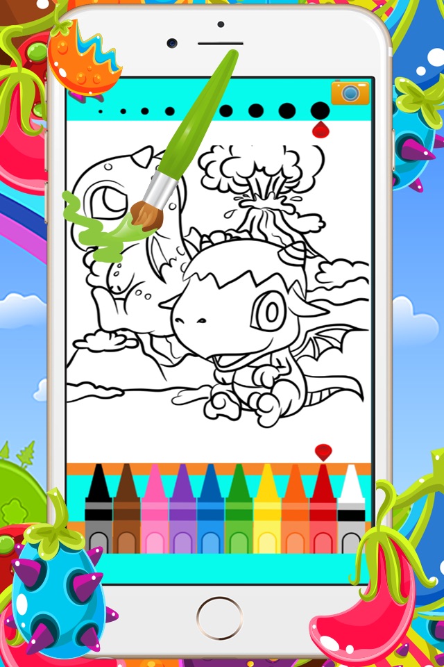 Coloring Books For Kids - Drawing Painting The Good Dragon Games screenshot 3