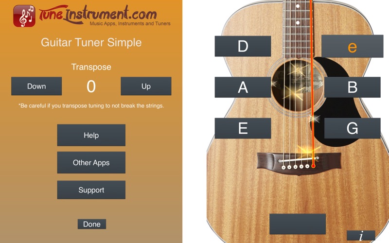 guitar tuner simple iphone screenshot 3