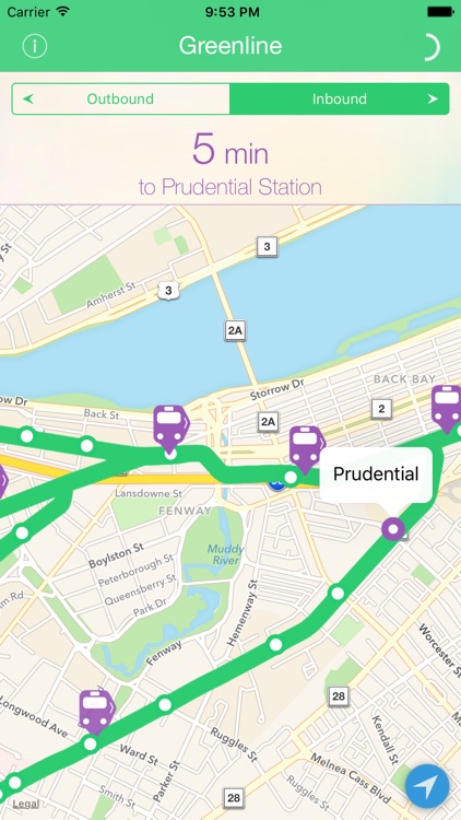 Greenline - MBTA Real-time Tracking for the Green Line