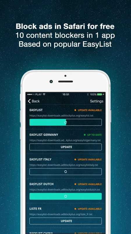 ADmosphere - Free Ad Blocker with EasyListy screenshot 1 of 3