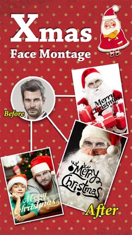 Xmas Face Montage Effects - Change Yr Face with Dozens of Elf & Santa Claus Looksのおすすめ画像1