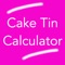 Cake Tin Calculator allows you to quickly convert ingredient quantities for different tin shapes and sizes