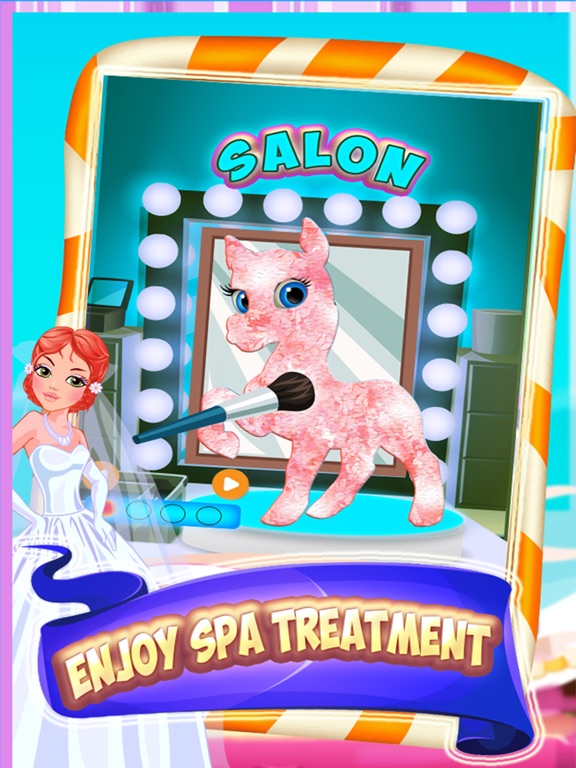 Unicorn & Pony Wedding Day - A virtual pet horse marriage makeover game iPad screenshot