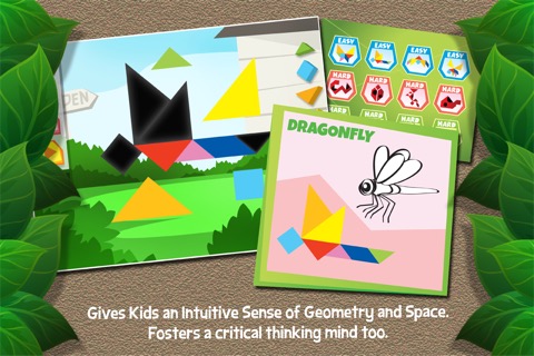Kids Learning Puzzles: Garden Animals, K12 Tangramのおすすめ画像2