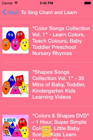 Learning English for Kids - Nursery Rhymes Songs screenshot 3