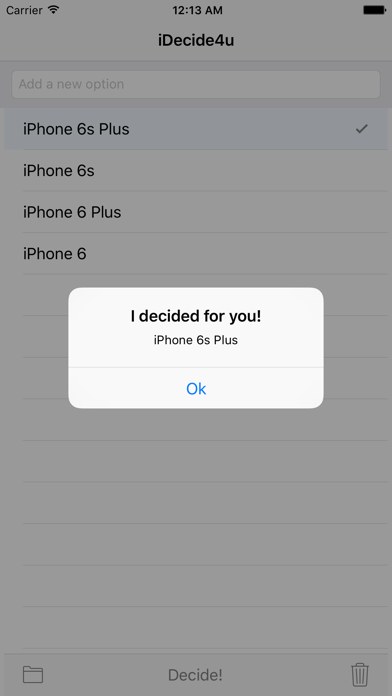 Screenshot #1 pour iDecide4u - let the app decide for you!