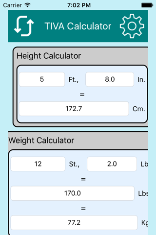 TIVA Calc screenshot 2