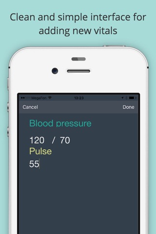 Live Heart - Blood Pressure measurements with related symptoms screenshot 2