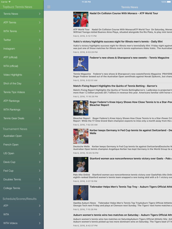 Screenshot #4 pour Tennis News & Results Free Edition